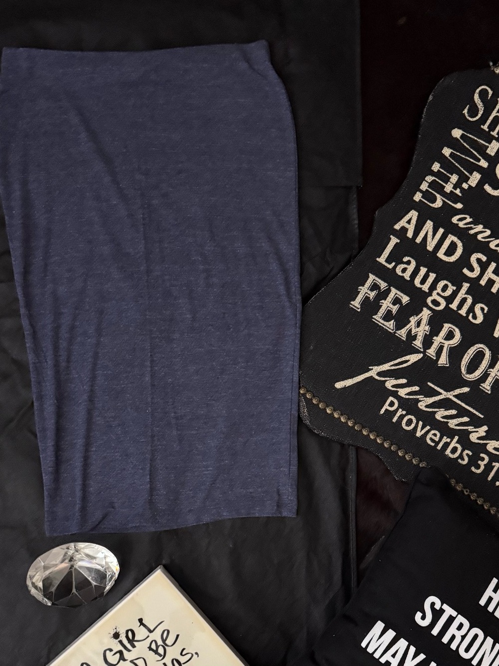 Forever 21 Navy Blue Pencil Skirt